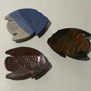 Group of Art Pottery/Red Ware Fish Trinket Dishes